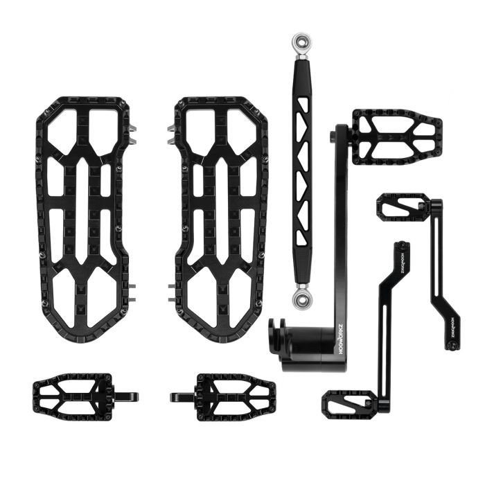 mahoroba　1脚　① Black Hogworkz MX Floorboard Foot Control Kit for Harley Touring