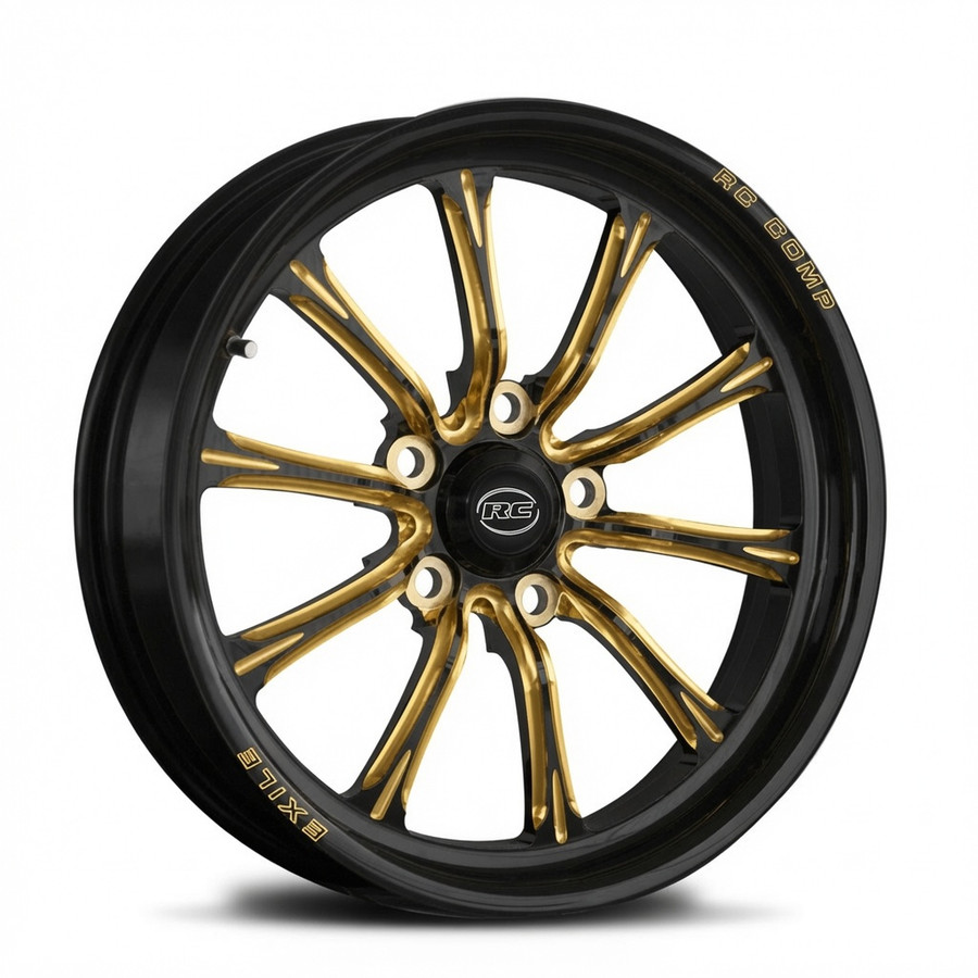 Exile S Gold Kolor Pop | 15x3.5 & 17x4.5 Lug Mount Drag Wheels