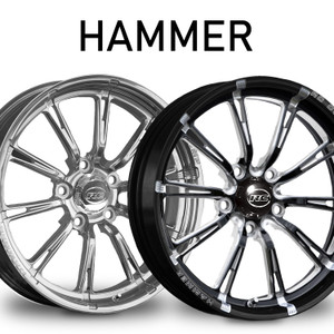 Hammer front drag race wheel- lug mount and spindle mount (anglia, ultra, strange spindle)