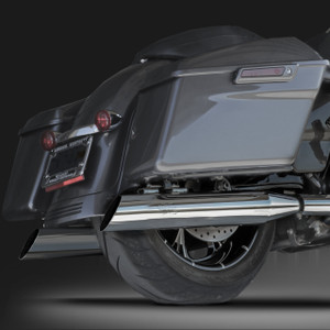 RCX Exhaust 4.0" Slip-on Slash Up Mufflers, Chrome.