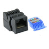 Cat5e Toolless RJ45 Keystone Jack - Black