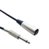 100 Foot XLR 3 Pin Male to 1/4" Unbalanced Microphone Cable