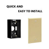 Single Gang Blank Wall Plate - Ivory