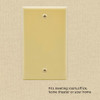 Single Gang Blank Wall Plate - Ivory