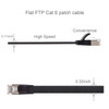 2 Foot Shielded Cat 6 Flat Ethernet Network Cable - Black