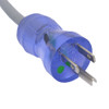 6 Foot Hospital Grade Power Cord 5-15P to C13 SJT 18/3 Clear Blue