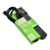 6 Foot 6 Outlet Surge Protector with Right Angle Plug