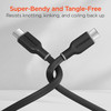HyperGear 4 Foot Flexi Pro USB-C to USB-C Soft-Touch Fast Charge Cable - Black