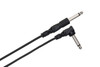 HOSA CPP-110R 10 Foot Unbalanced Interconnect, 1/4 in TS to Right-angle 1/4 in TS