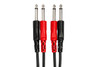 HOSA CPP-203 3 Meter Stereo Interconnect, Dual 1/4" TS Male / Male Cable
