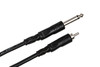 HOSA CPR-103 3 Foot Unbalanced Interconnect, 1/4 in TS to RCA