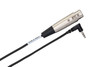 HOSA XVM-110F 10 Foot Microphone Cable, XLR 3 Pin Female to Right-angle 3.5 mm TRS