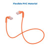 1 Foot Cat6A UTP Bendable Slim Ethernet Network Cable 28AWG Orange