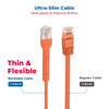 1 Foot Cat6A UTP Bendable Slim Ethernet Network Cable 28AWG Orange