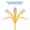 2 Foot Cat6A UTP Bendable Slim Ethernet Network Cable 28AWG Yellow