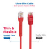 7 Foot Cat6A UTP Bendable Slim Ethernet Network Cable 28AWG Red