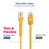 7 Foot Cat6A UTP Bendable Slim Ethernet Network Cable 28AWG Yellow