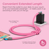 Chunky 180° 6 Foot 100W USB-C to USB-C Rugged Fast Charge Cable - Pink