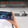 Chunky 180° 6 Foot 100W USB-C to USB-C Rugged Fast Charge Cable - Black