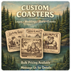 Oregon Pacific Northwest Cork Coaster Set – Mt Hood, Crater Lake, Multnomah Falls, Cannon Beach