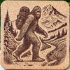 Explore the Enchanting Pacific Northwest with a set of 4 Laser Engraved Bigfoot Cork Coasters