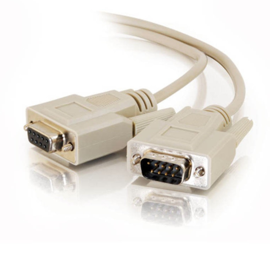 50 Foot Male / Female 9 Pin ( DB9 ) Serial Extension Cable