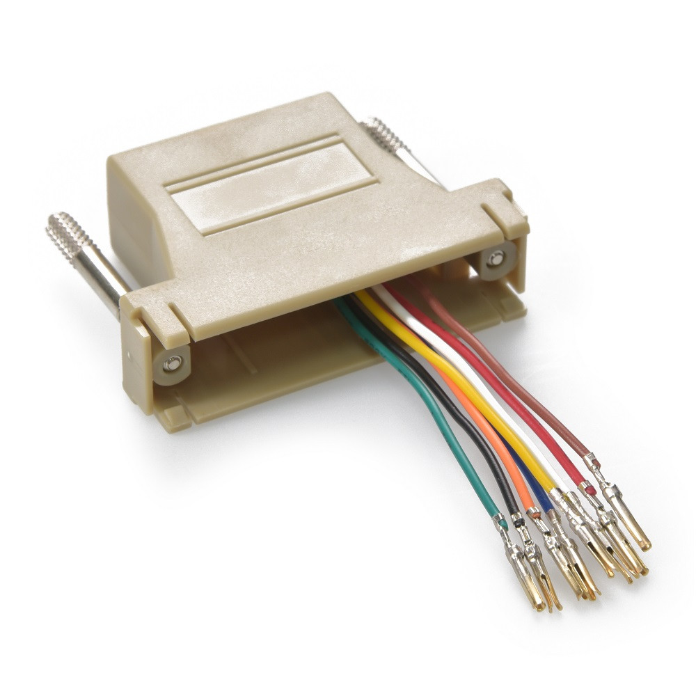 RJ45 (8 Conductor) - DB25 Female Modular Adapter