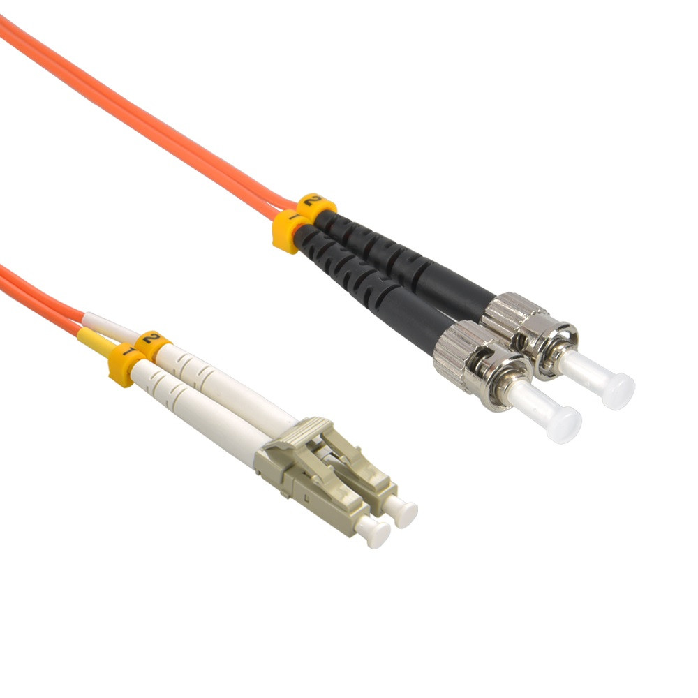 Ofnr Script 10 Meter LC/UPC ST/UPC OM2 Multimode Duplex OFNR Fiber Optic Patch Cable