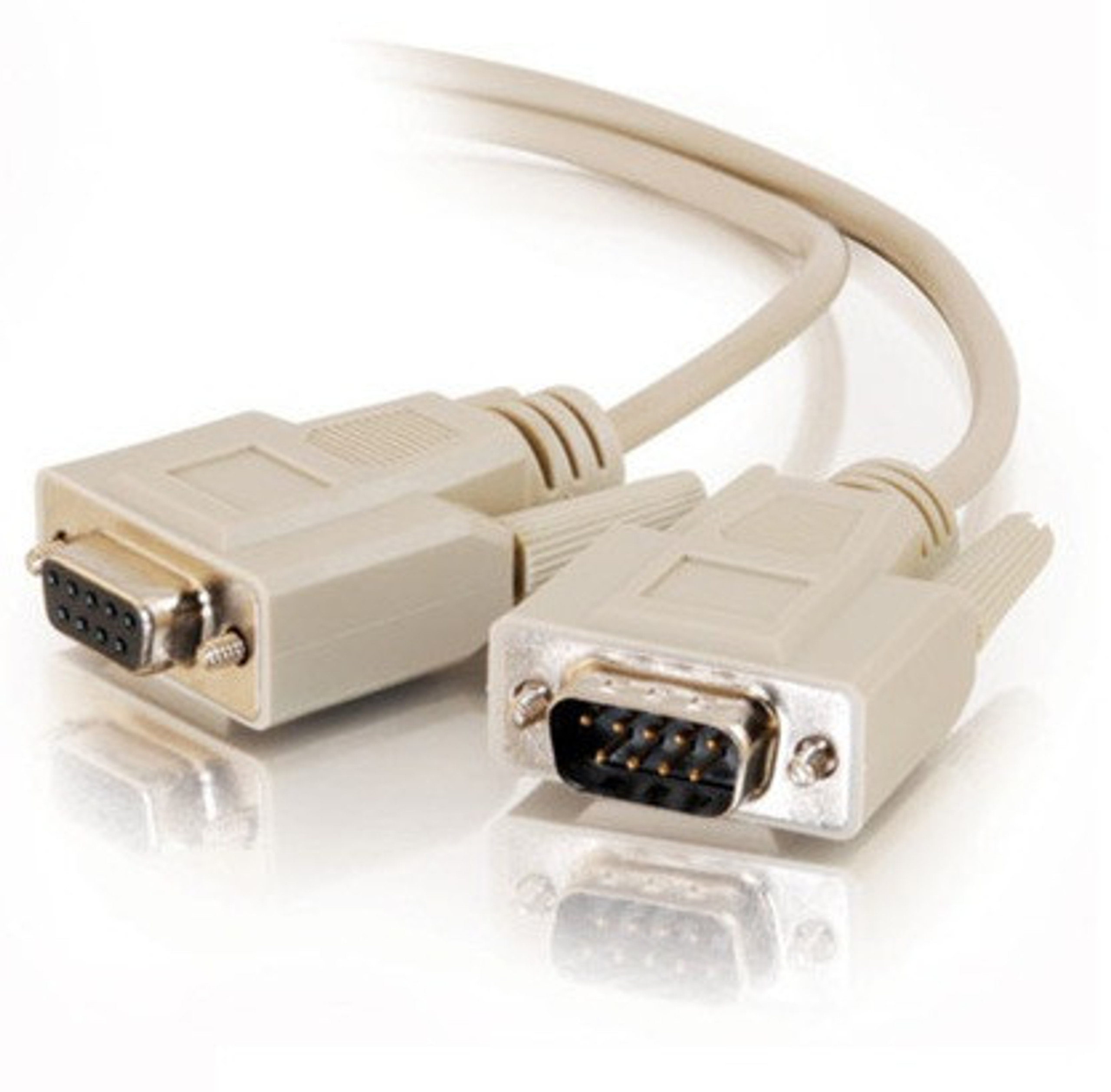 10 Foot Male / Female 9 Pin ( DB9 ) Serial Extension Cable