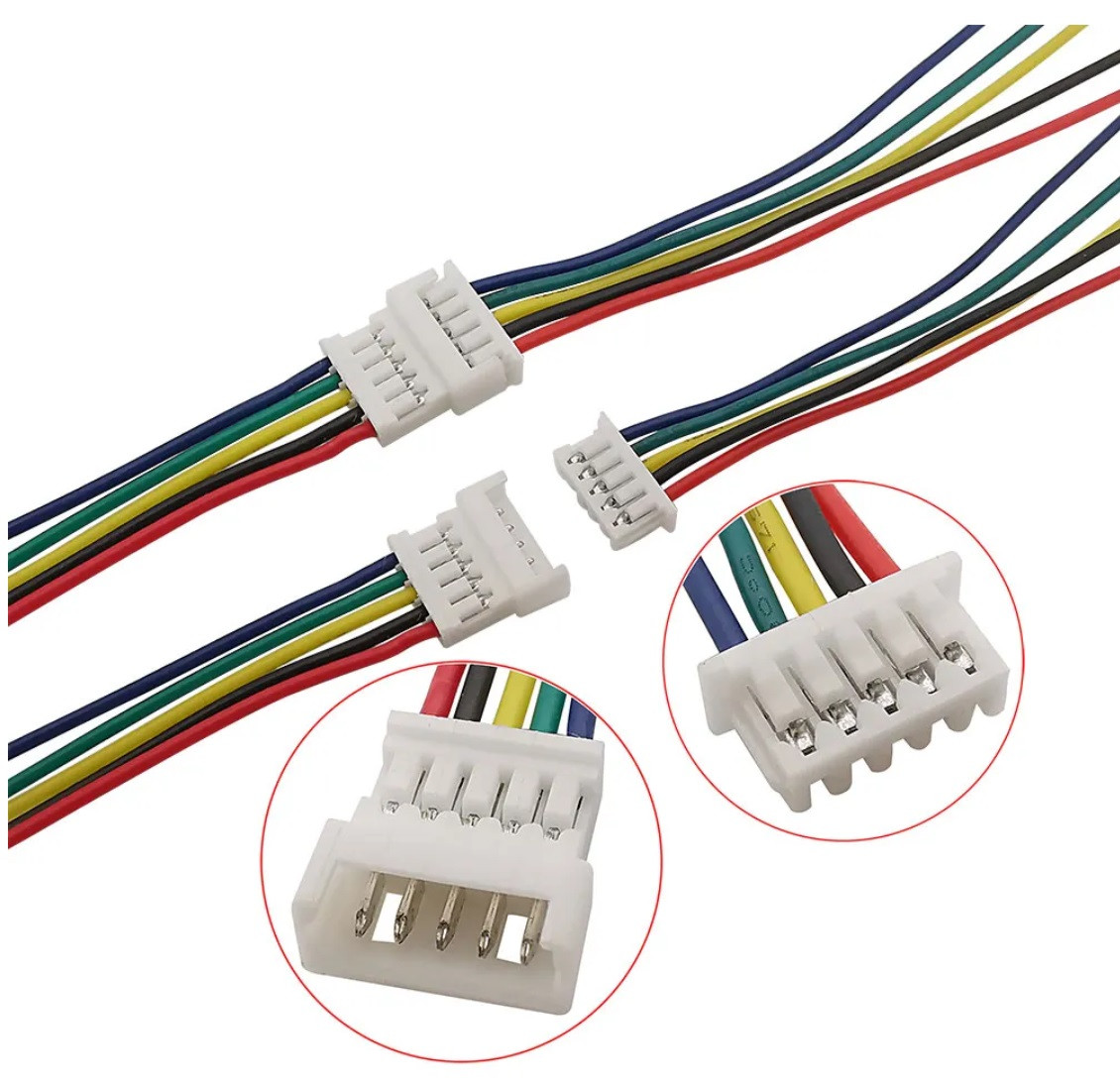 QUARKZMAN 30 Connettori MX 1.25mm 5 Pin – Cavi Con Terminali E Prese Femmina Per LED E Moduli