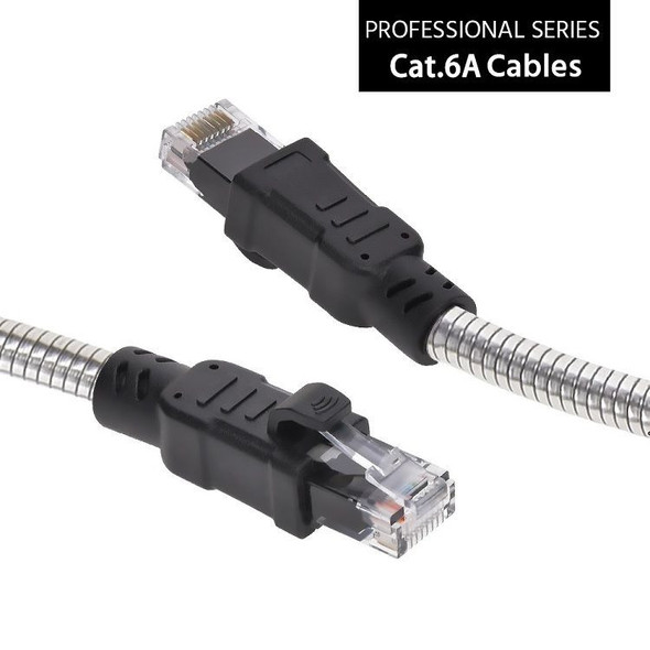 3 Foot Armored CAT 6A 10GB 24awg Rugged Outdoor UV Weatherproof Ethernet Network Cable