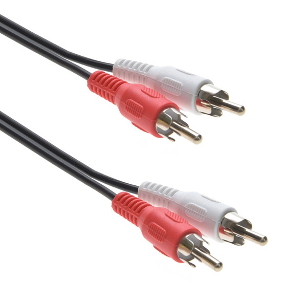 100 Foot Male RCA Two Channel Left Right Stereo Audio Cable