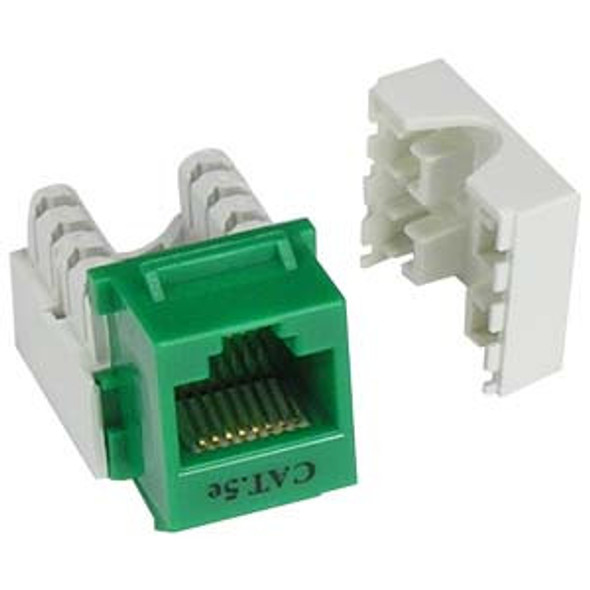 Cat5e Tool Type RJ45 Keystone Jack - Green