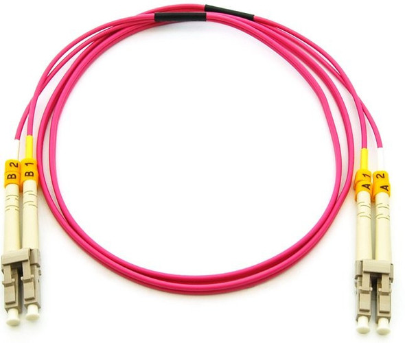 3 Meter LC-LC OM4 Erika Violet 50/125 MultiMode Duplex Fiber Cable