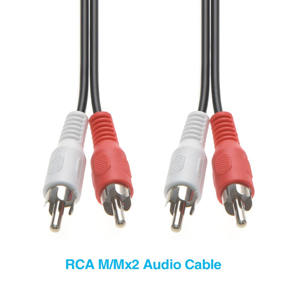 12 Foot Male RCA Two Channel Left Right Stereo Audio Cable