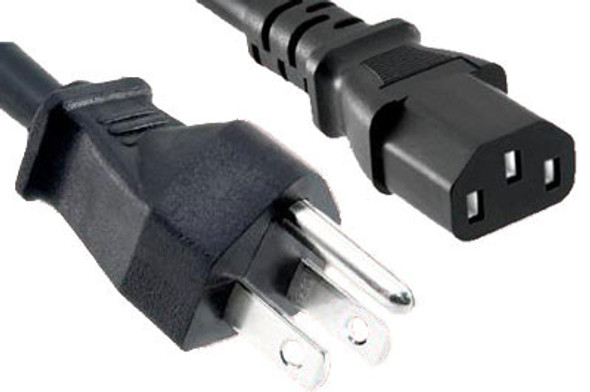 10 Foot 18 awg UL Power Cord, IEC320 C13 to NEMA 5-15P