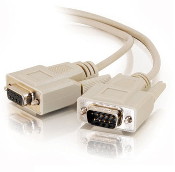 10 Foot Male / Female 9 Pin ( DB9 ) Serial Extension Cable