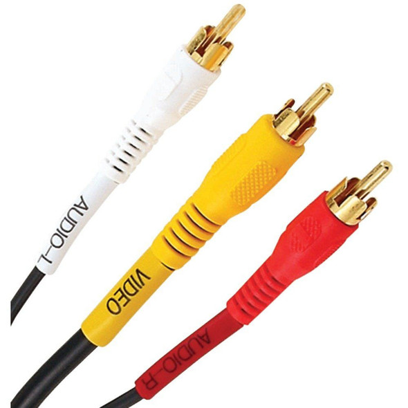 12 Foot Shielded Audio / Video Cables, Gold Plated