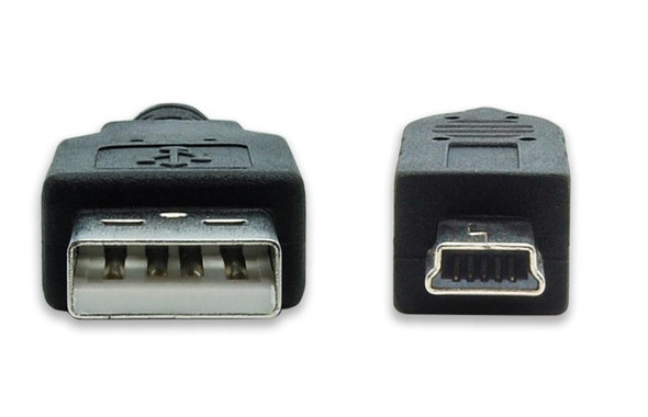 15 Foot USB 2.0 Type A Male to Mini B ( 5 Pin ) Male - Black