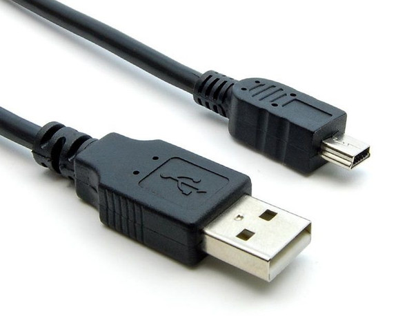 15 Foot USB 2.0 Type A Male to Mini B ( 5 Pin ) Male - Black