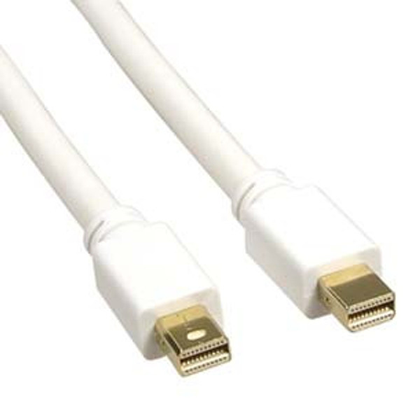 15 Foot Mini DisplayPort Male to Male Cable - White