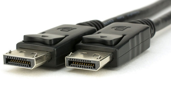 25 Foot DisplayPort Cable, 3840 x 2160, Male/Male, with clips