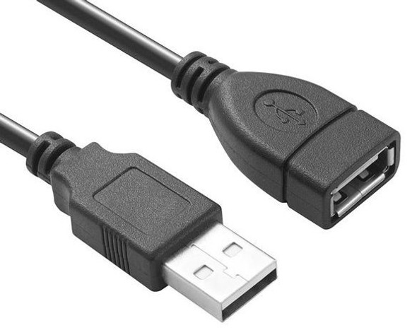 3 Foot USB 2.0 Type A Extension Cable - Black