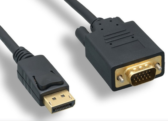 3 Foot DisplayPort Male to VGA Male Cable