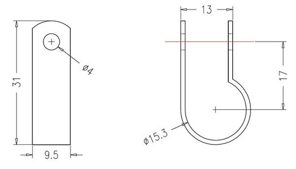 5/8" R-Type Clear Cable Clamp - 100 Pack