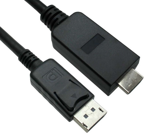 6 Foot DisplayPort 1.2 Male to HDMI Male Cable, UHD 4K 30p