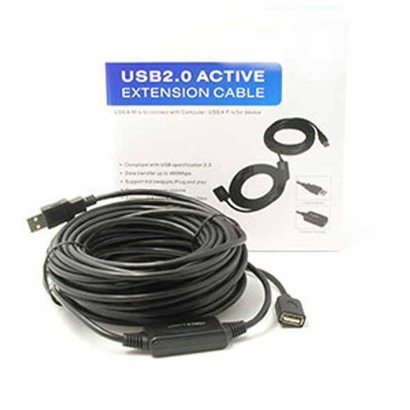 80 Foot USB 2.0 Active Extension, Type A Male to Female