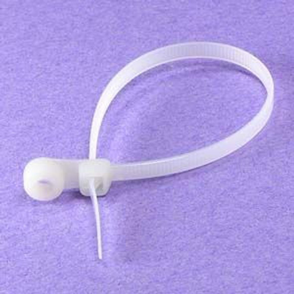 8" Wall Mountable Cable Tie - Clear