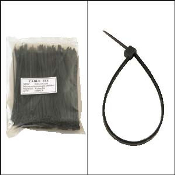 Bag of 100 6" Black Cable Ties