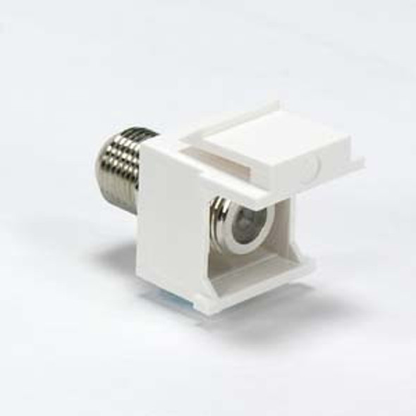 Coax "F" Connector Keystone Insert - White